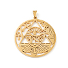 304 Stainless Steel Hollow Pendants STAS-P321-02G-2