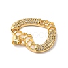 Rack Plating Brass Micro Pave Cubic Zirconia Pendants KK-E281-25G-4