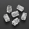 Transparent Crackle Acrylic European Beads CACR-S010-09-1