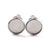 Non-Tarnish 316 Stainless Steel Clip-on Earring Findings STAS-I187-02C-P-2