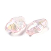 UV Plating Transparent Rainbow Iridescent Acrylic Beads OACR-C016-31A-2