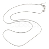 Adjustable Slider Brass Boston Link Chain Necklaces for Men Women NJEW-G160-12P-1