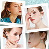 80Pcs 4 Styles Rhombus & Flat Round & Donut Stainless Steel Stud Earring Findings STAS-SC0006-59-5