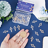 SUNNYCLUE 30Pcs 3 Colors Alloy Crystal Rhinestone Connector Charms ALRI-SC0001-39-3