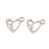 Brass Micro Pave Clear Cubic Zirconia Charms KK-L212-19P-1