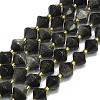 Natural Silver Obsidian Beads Strands G-I376-C13-01-1