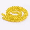 1Strand Gold Transparent Crackle Glass Round Beads Strands X-CCG-Q001-10mm-10-2