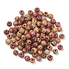 Printed Natural Wood Beads WOOD-TA0001-15-2