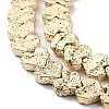 Electroplated Natural Lava Rock Beads Strands G-H303-A09-LG-3
