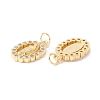 Rack Plating Brass Micro Pave Clear Cubic Zirconia Pendants ZIRC-I057-23G-2