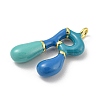 Brass Enamel Pendants KK-E093-03G-R-2