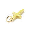 Real 18K Gold Plated Eco-Friendly Rack Plating Brass Enamel Pendants KK-F845-40G-06-2