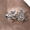 Snake 316 Stainless Steel Non- Piercing Cartilage Earrings AJEW-C044-08B-AS-3