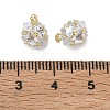 Brass Pave Clear Cubic Zirconia Charms CU-CBAD360-08G-01-3