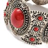 Bohemia Style Alloy Oval Stretch Bracelets for Women BJEW-H327-03AS-4