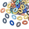 Opaque Spray Painted Acrylic Linking Rings OACR-T024-01-I-2