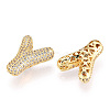 Brass Micro Pave Cubic Zirconia Pendants KK-N254-06G-Y-2