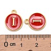 Golden Plated Alloy Enamel Charms X-ENAM-S118-03I-3