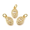 Brass Micro Pave Cubic Zirconia Pendants KK-U072-12G-1