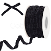 25 Yards Single Face Crushed Velvet Ribbon OCOR-WH0085-32B-1