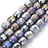 Opaque Baking Paint Glass Beads Strands EGLA-N006-008-B08-1