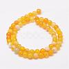 Natural Striped Agate/Banded Agate Bead Strands G-K155-A-6mm-06-2