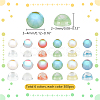 6 Bagds 6 Colors Resin Cabochons MRMJ-PH0002-82-2