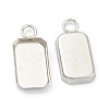 Non-Tarnish 201 Stainless Steel Pendant Cabochon Settings X-STAS-H143-31P-2