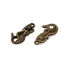 Alloy Metal 3D Mermaid Pendants PALLOY-2458-AB-FF-3