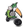 Parrot with Flower Enamel Pins JEWB-F021-03-3