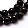 Natural Golden Sheen Obsidian Beads Strands G-F364-08-10mm-3