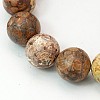 Natural Red Leopard Skin Jasper Beads Strands GSR4mmC066-2