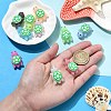 10Pcs 10 Colors Luminous Silicone Beads SIL-CJ0003-08-4
