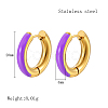 Real 18K Gold Plated 304 Stainless Steel Hoop Earrings UA1409-2-1
