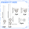 9Pcs Brass Chain Pendant Decoration and Stainless Steel Brooches HJEW-GA00052-02-2