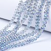 Electroplate Transparent Glass Beads Strands EGLA-A034-T4mm-Y05-1