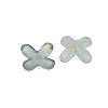 Metal Enlaced Acrylic Bead Caps LS-OACR-G044-01H-2