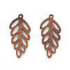 Natural Walnut Wood Pendants WOOD-N011-015-3