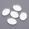 Brass Cabochon Settings KK-C2896A-S-01-1