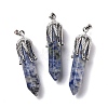 Natural & Synthetic Gemstone Big Pointed Pendants G-E059-03AS-2