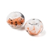 Opaque Spray Painted Glass Beads GLAA-G118-01Q-2