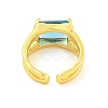 304 Stainless Steel Cubic Zirconia Open Cuff Ring RJEW-S406-05G-05-3