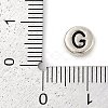 925 Sterling Silver Flat Round with Letter Beads LS-STER-G044-01AS-G-3