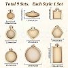 9Pcs 9 Styles Wood Embroidery Hoop DIY-CP0012-43A-2