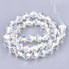 Electroplate Glass Beads Strands X-EGLA-Q118-6mm-B17-2