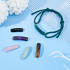 6Pcs 6 Styles Natural Obsidian & Rose Quartz & Amethyst & Moss Agate & Green Aventurine & Tiger Eye Connector Charms FIND-HS0001-60-5