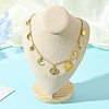Star Moon Sun 304 Stainless Steel Cable Chain Necklaces NJEW-FS00008-4