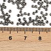Dark Gray 11/0 Grade A Electroplated Glass Seed Beads X-SEED-Q008-F576-3