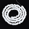 Electroplate Opaque Glass Beads Strands GLAA-N022-4mm-03-2