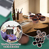 1Pcs 5-Slot Octagonal Acacia Wood Plexiglass Visible Window Watch Organizer Boxes CON-OC0001-72-5